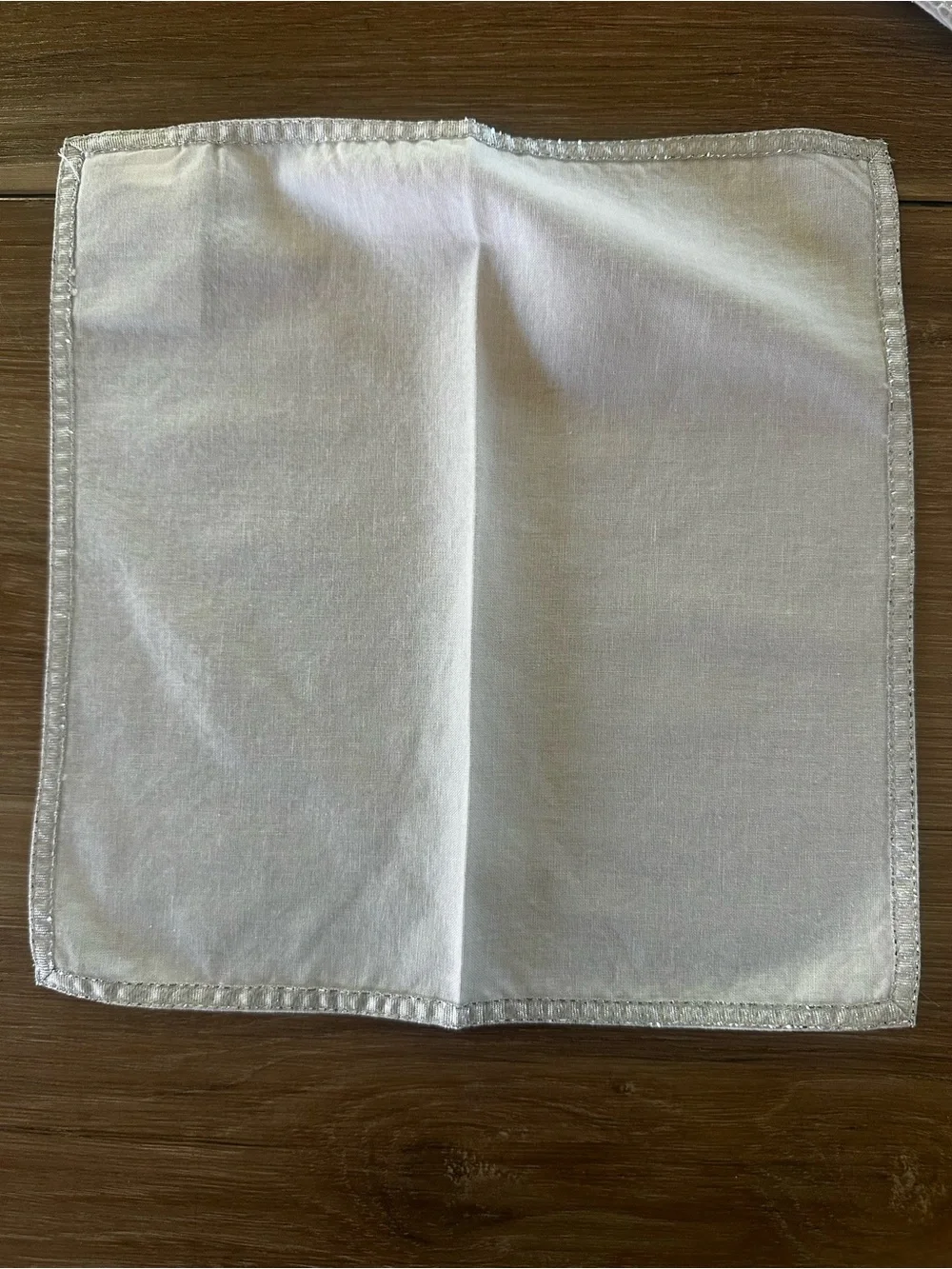 Pottery Barn Silver Trim Napkins (10)